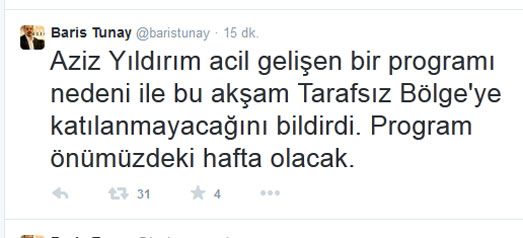 Aziz Yıldırım programı haftaya ertelendi
