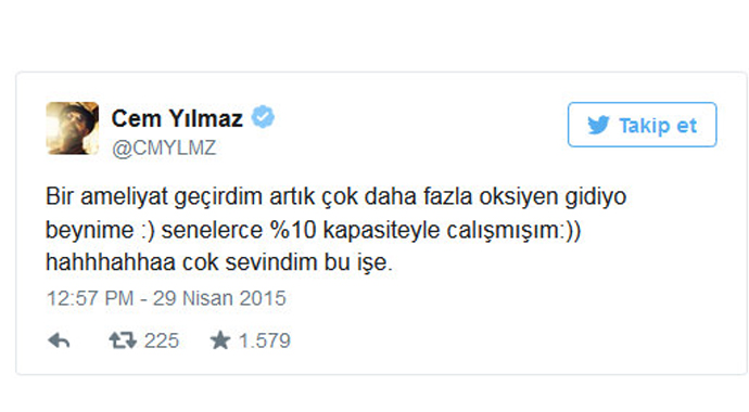 Cem Yılmaz ameliyat oldu