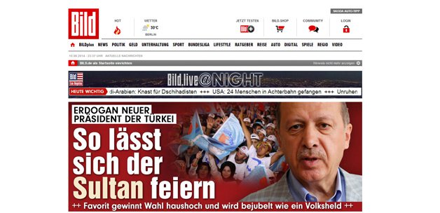 Alman basınından çirkin manşet