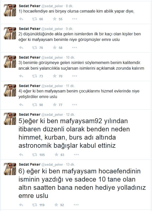 Sedat Peker'dan Emre Uslu'ya cevap