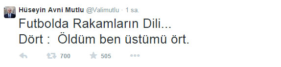 Vali Mutlu'dan millilere 4 göndermesi