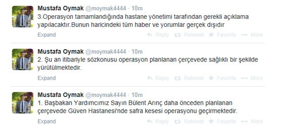 Bülent Arınç ameliyattan çıktı! İşte son durumu