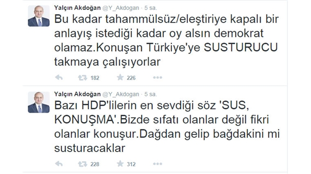 Yalçın Akdoğan HDP'yi topa tuttu!