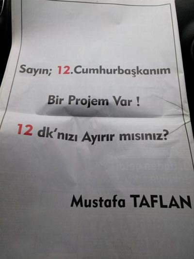 Gazeteye tam sayfa ilan verip Erdoğan'dan randevu istedi!