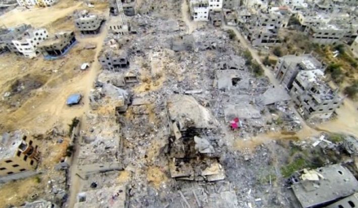İsrail'in Gazze'de yaşattığı yıkım havadan görüntülendi