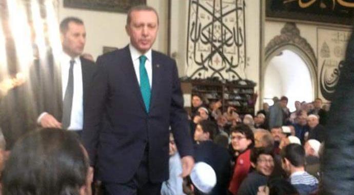 Ulu Cami'de Erdoğan izdihamı!