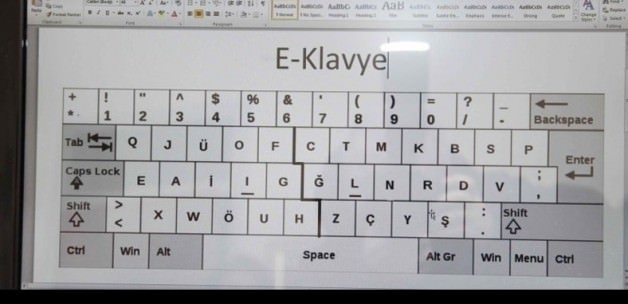 Türkçe'ye uygun yeni klavye: E klavye