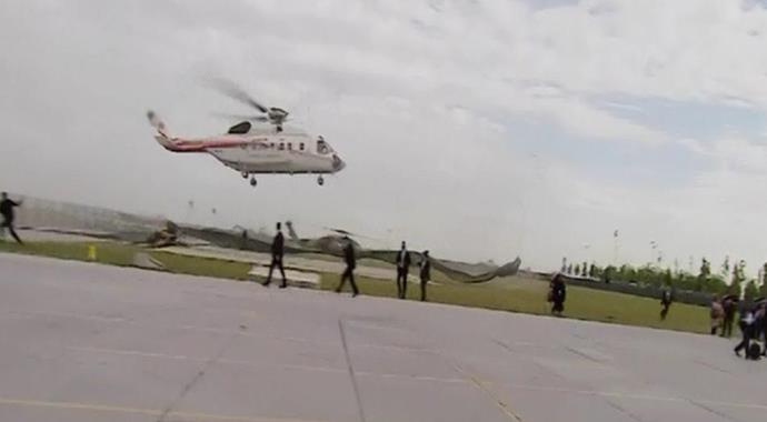 Cumhurbaşkanı Erdoğan'ın helikopteri havada tehlike atlattı