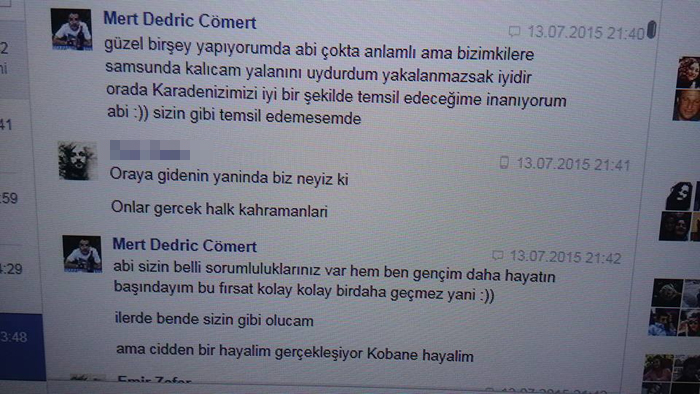 Suruç'taki patlamada yaralanan gencin bu yazışması dikkat çekti!