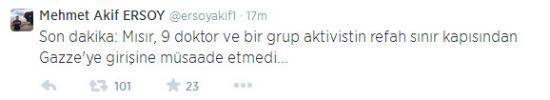 Sisi'den insani yardıma engel