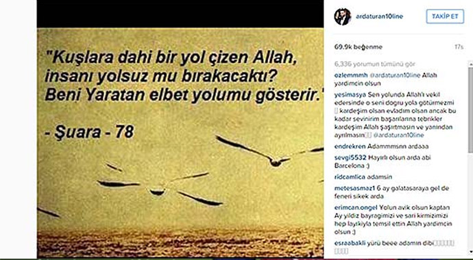 Arda Instagram hesabından öyle bir şey paylaştı ki...