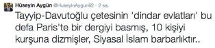 Hüseyin Aygün'den çirkin tweet