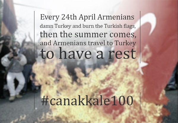 Ermenilerden Türk Bayrağı'na çirkin saldırı