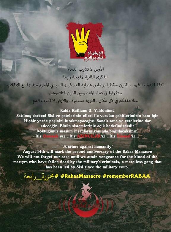 Akıncılar, Rabia Katliamı'nı unutmadı