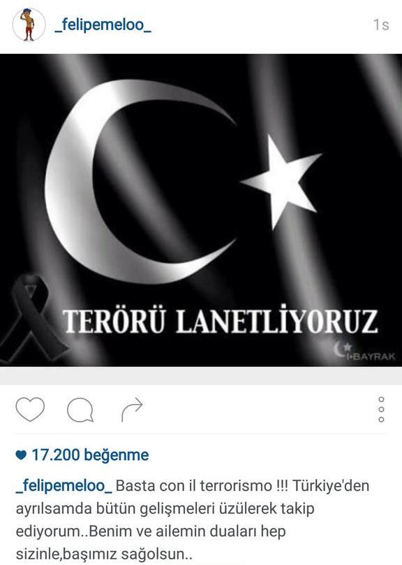 Felipe Melo terörü lanetledi