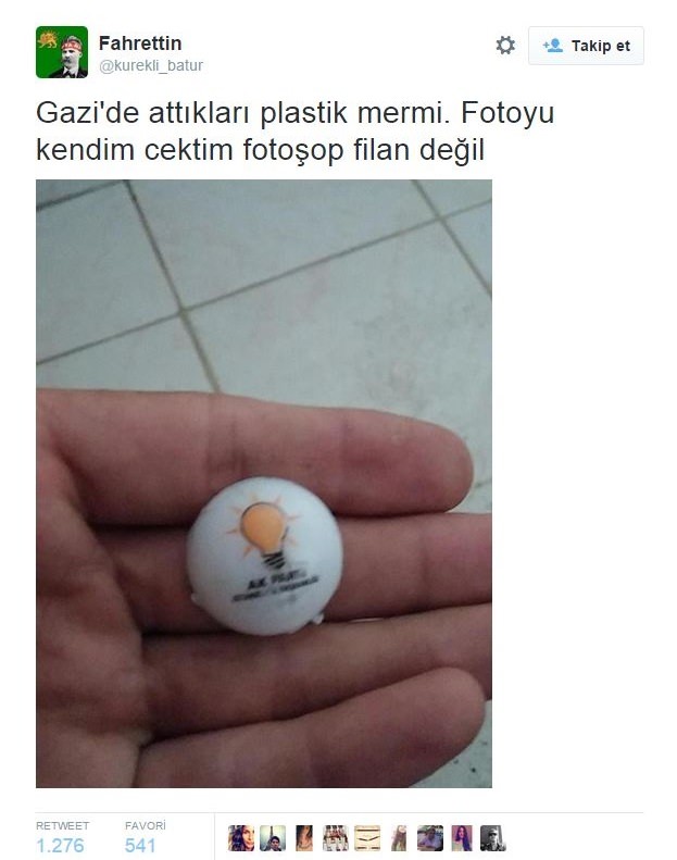 AK Parti logolu 'plastik mermi' bakın ne çıktı