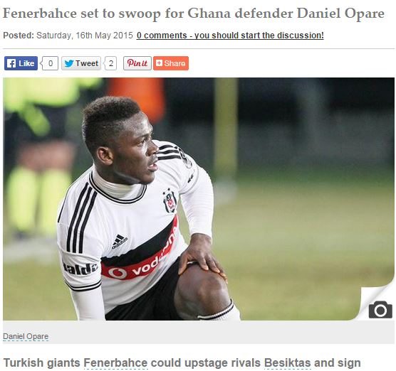 Opare ve Fenerbahçe iddiası