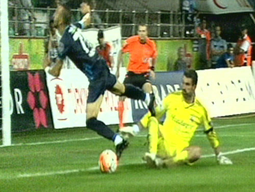 Rize'de tartışmalı penaltı pozisyonu