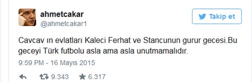 Ahmet Çakar'dan bomba tweet!