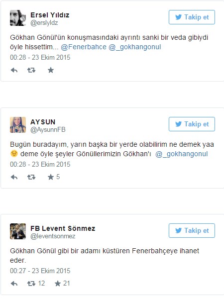 Gökhan Gönül: 'Bugün buradayım yarın...'