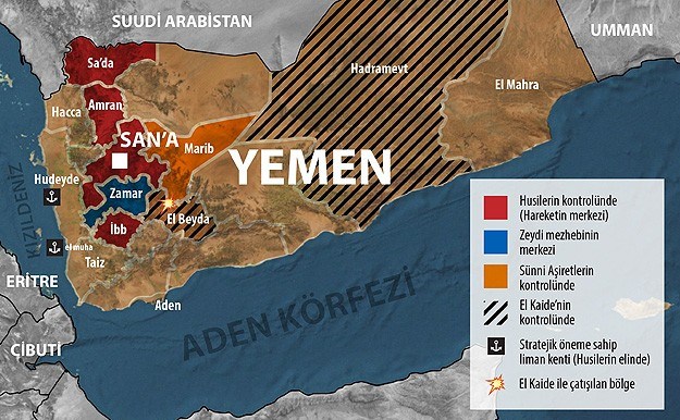 Yemen'de Husilerin ilerleyişi devam ediyor