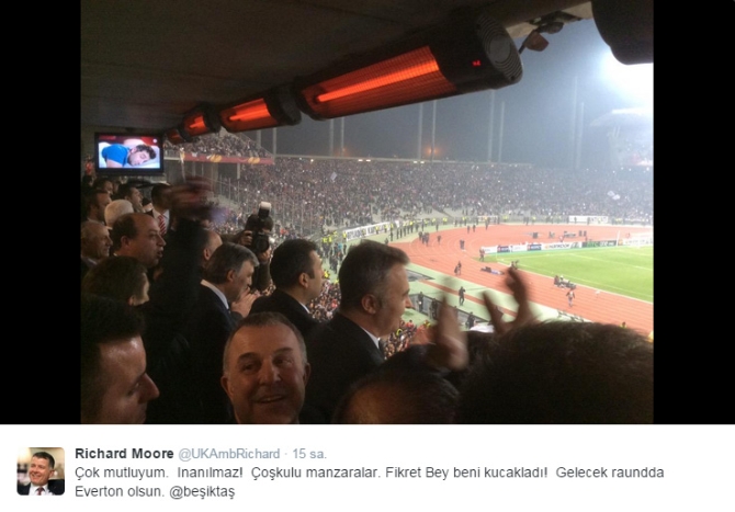 İngiliz büyükelçi Beşiktaşlı çıktı