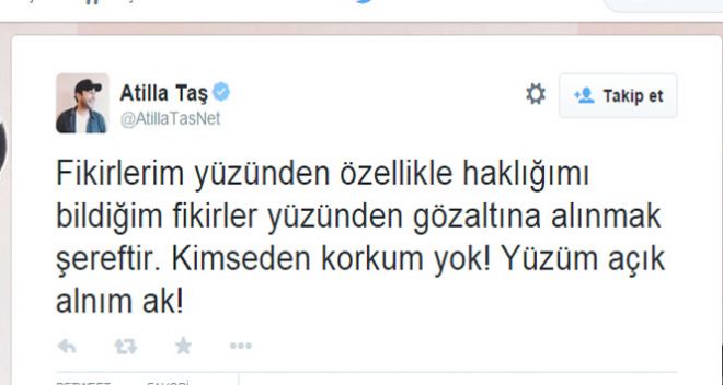 Atilla Taş gözaltına alındı