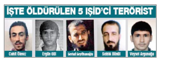 Diyarbakır'da öldürülen 5 IŞİD'li bakın kimmiş!