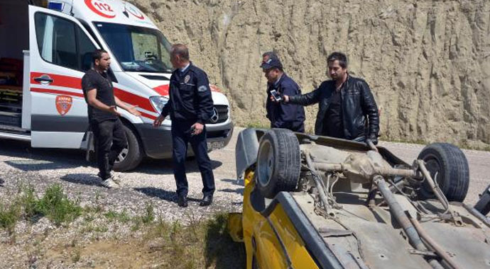 Kaza yapan sürücüye sert tepki