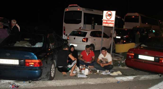 TEM'de sahur trafiği