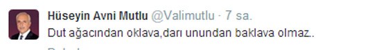 Vali Mutlu'nun tweeti sosyal medyayı salladı