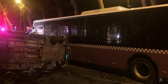 Dolmabahçe'de feci kaza: 2 ölü, 7 yaralı