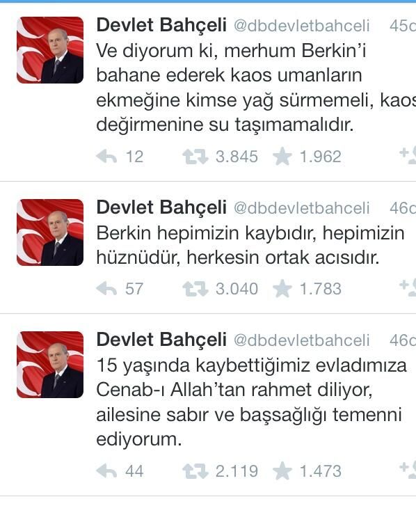 Bahçeli'den Twitter üzerinden sağduyu çağrısı