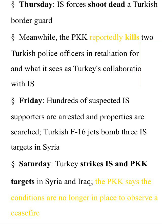 BBC'nin PKK'yı aklamak için kullandığı haber dili