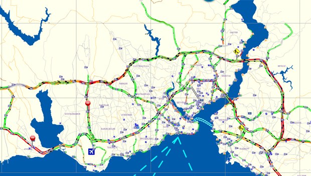 Üst geçit çöktü, İstanbul trafiği son durum