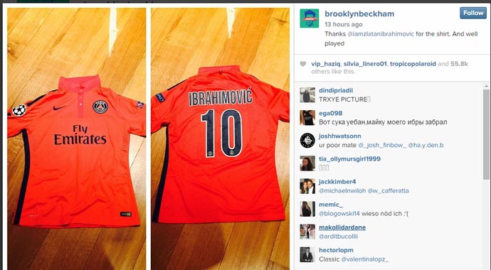 Ibrahimovic'ten Beckham'ın oğluna jest!