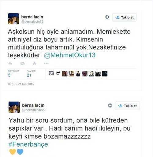 Berna Laçin'İn bu sözü Mehmet Okur'u kızdırdı