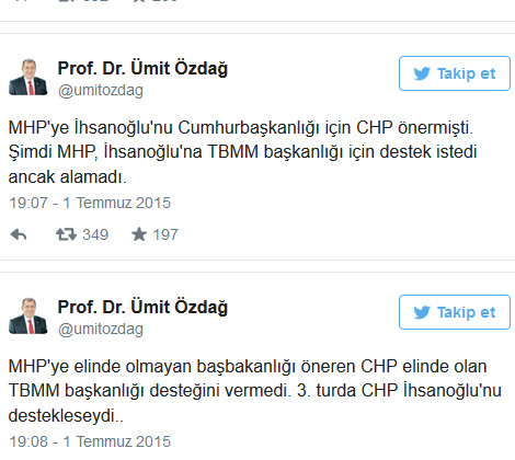 MHP'den CHP'ye ilk cevap