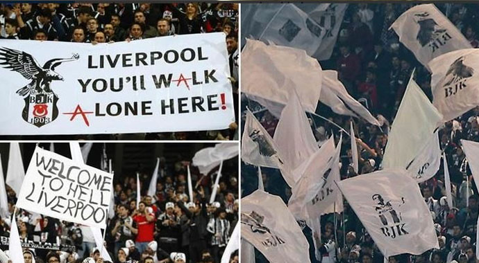 Liverpoollu futbolcular idmanı bırakıp taraftarı izledi