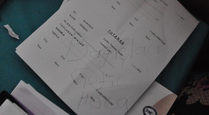 Camide çalacak birşey bulamayan hırsızlardan imama garip not!