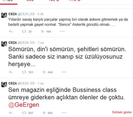 Ceza'dan Gülben Ergen'e olay 'bedelli' sözleri
