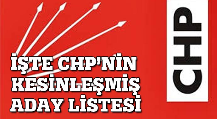 CHP Milletvekili Adayları belli oldu - İşte İl İl CHP MİLLETVEKİLİ ADAYLARI