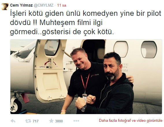 Cem Yılmaz, 'pilot dövdü' haberine bakın ne cevap verdi