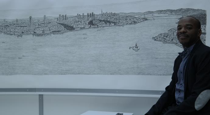 Havadan gördüğü İstanbul'u 5 günde çizdi