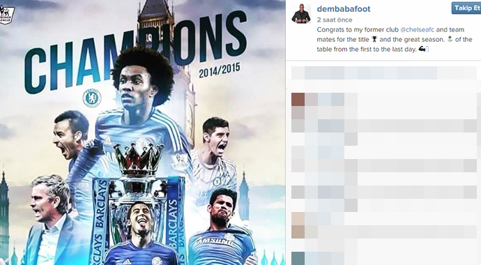 Demba Ba, Chelsea'yi kutladı