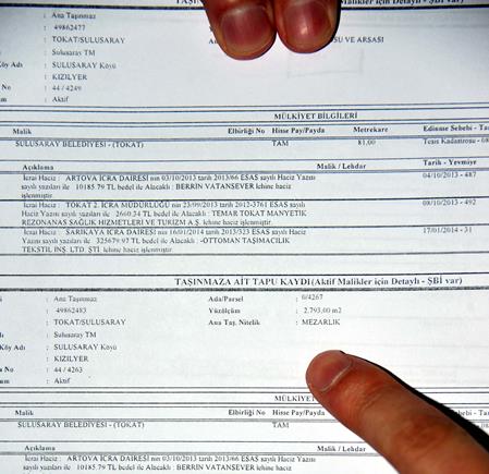 Mezarlığa da 'haciz' geldi