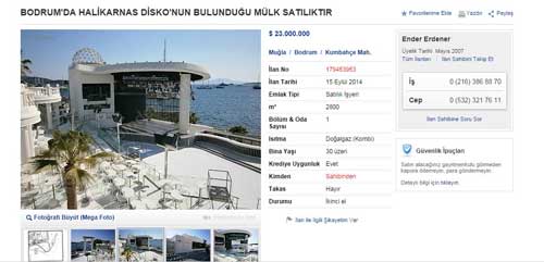 Bodrum'un dünyaca ünlü diskosu satılıyor