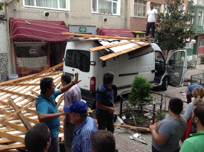 İstanbul'daki fırtına Cem Davran'ın dizi setini de vurdu!