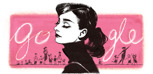 Audrey Hepburn doodle oldu! (Audrey Hepburn kimdir-3-Mayis2014)