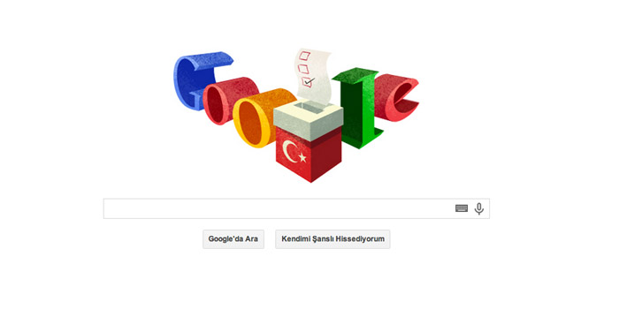 Google'dan cumhurbaşkanı seçimi içi özel logo